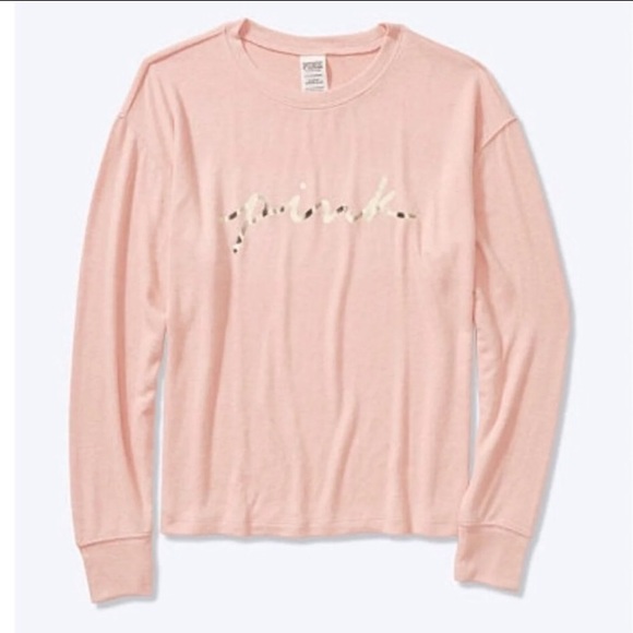 PINK Victoria's Secret Other - VS Pink Cozy Sleep Pajama Tee Misty Rose
